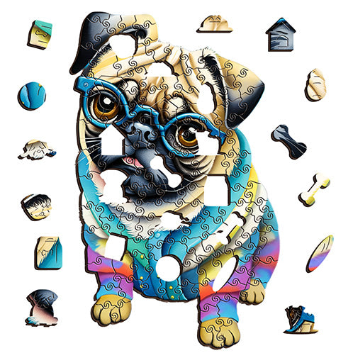 Pug Wooden Puzzle