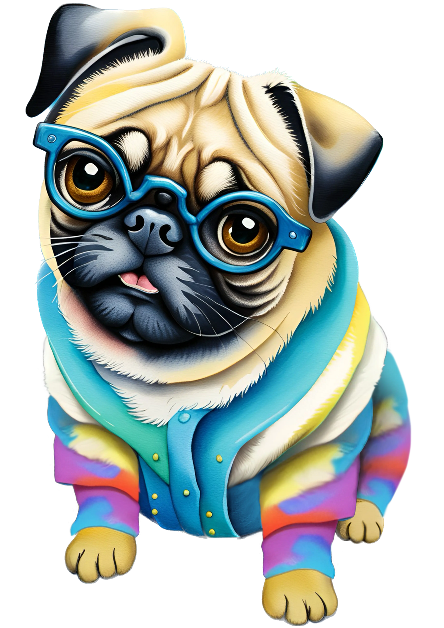 Professor Pug Puzzle Art Australia