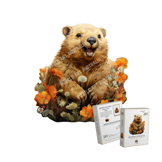 Quokka Chuckles ~ Decorative Wooden Puzzle Puzzle Art Australia