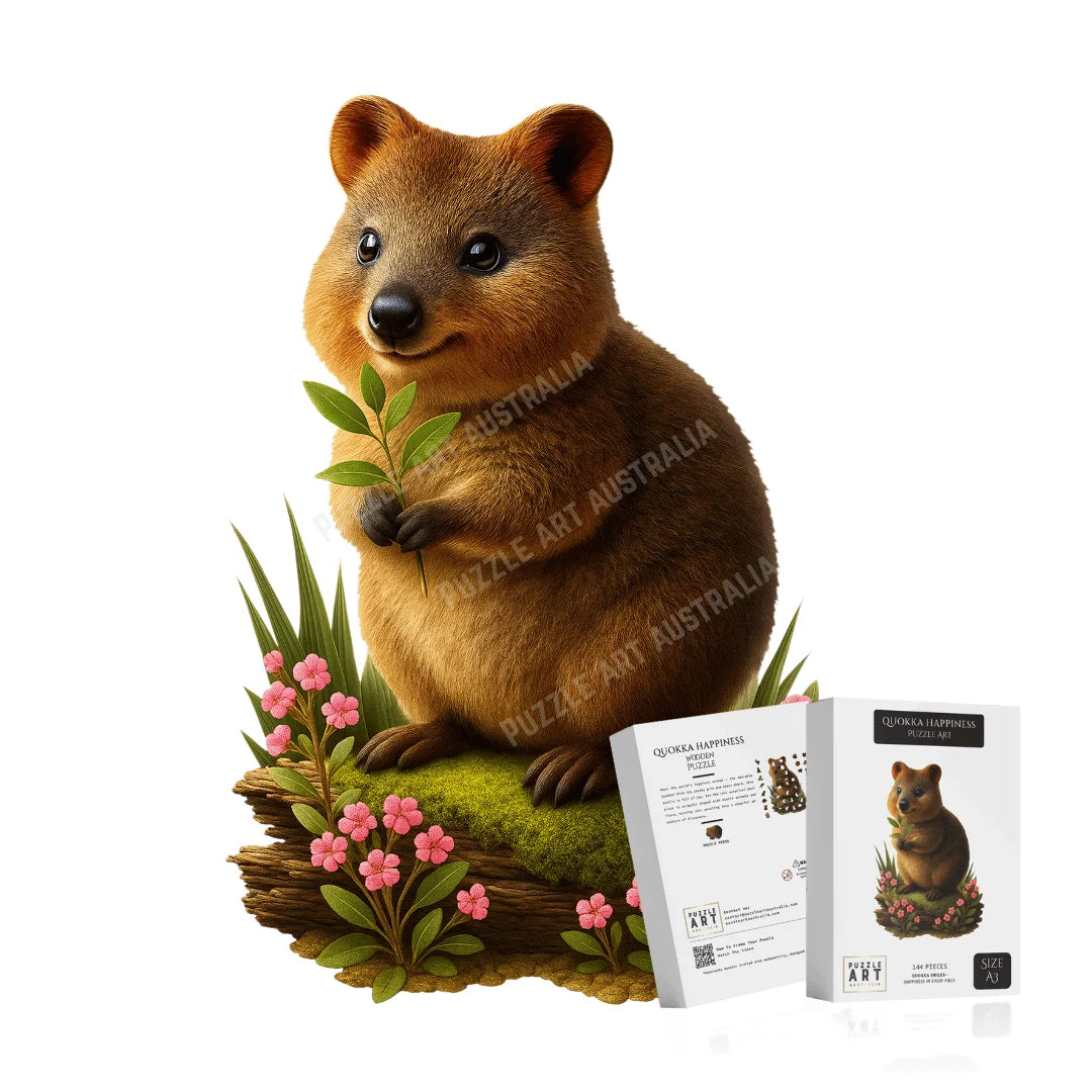 Quokka Happiness Wooden Puzzle Puzzle Art Australia