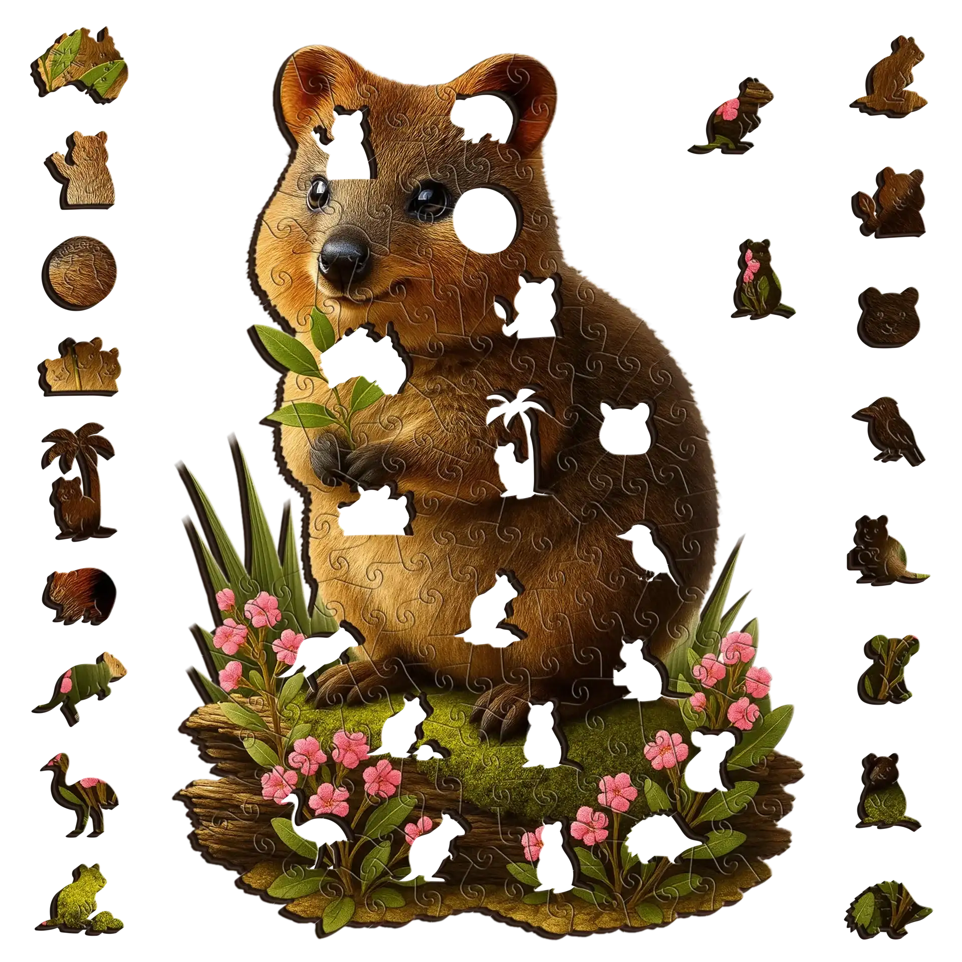 Quokka Happiness Wooden Puzzle Puzzle Art Australia
