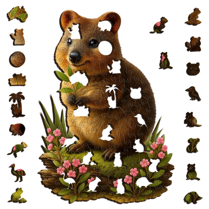 Quokka Happiness Wooden Puzzle Puzzle Art Australia