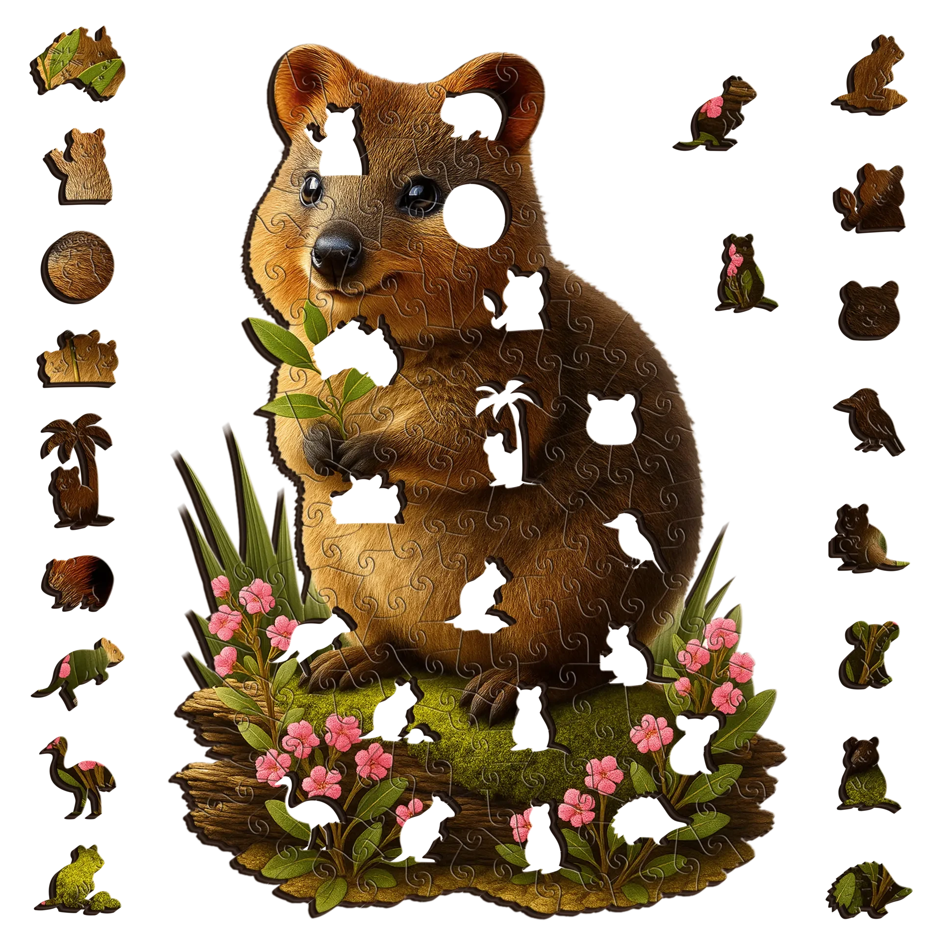 Quokka Happiness Wooden Puzzle Puzzle Art Australia
