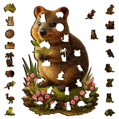 Quokka Happiness Wooden Puzzle Puzzle Art Australia