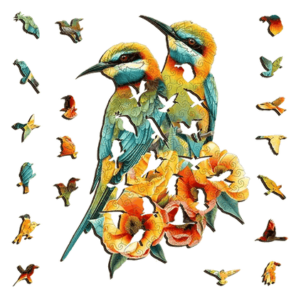 Rainbow Bee-eaters Puzzle Art Australia