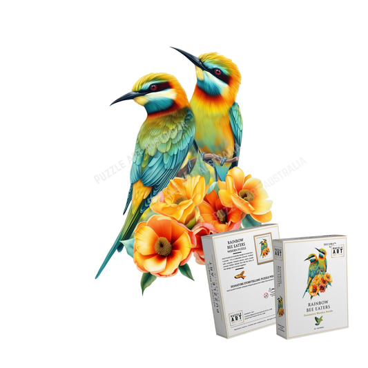 Rainbow Bee-eaters Wooden Puzzle Puzzle Art Australia
