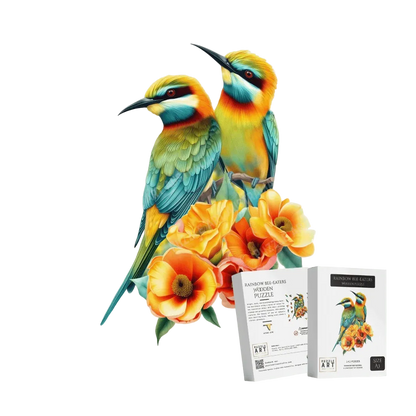Rainbow Bee-eaters Wooden Puzzle Puzzle Art Australia
