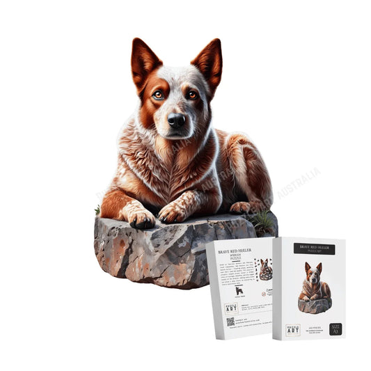 Brave Red Heeler Puzzle Art Australia