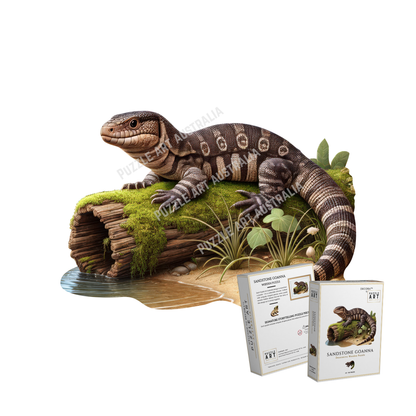 Sandstone Goanna ~ Decorative Wooden Puzzle Puzzle Art Australia