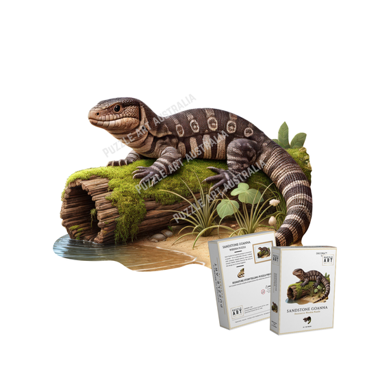 Sandstone Goanna ~ Decorative Wooden Puzzle Puzzle Art Australia