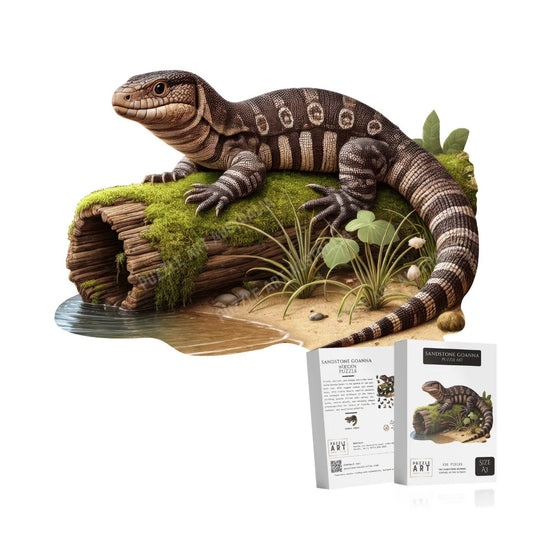 Sandstone Goanna Wooden Puzzle Puzzle Art Australia
