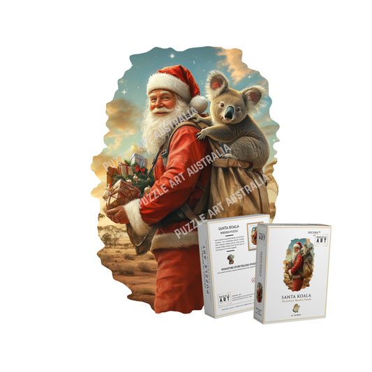 Santa and Koala Wooden Puzzle Puzzle Art Australia