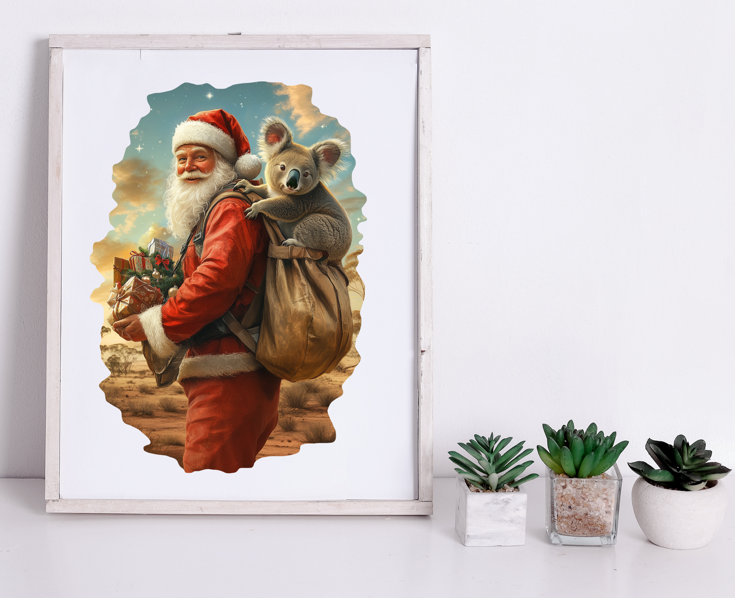 Santa and Koala Wooden Puzzle Puzzle Art Australia