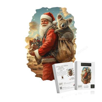 Santa and Koala Wooden Puzzle Puzzle Art Australia