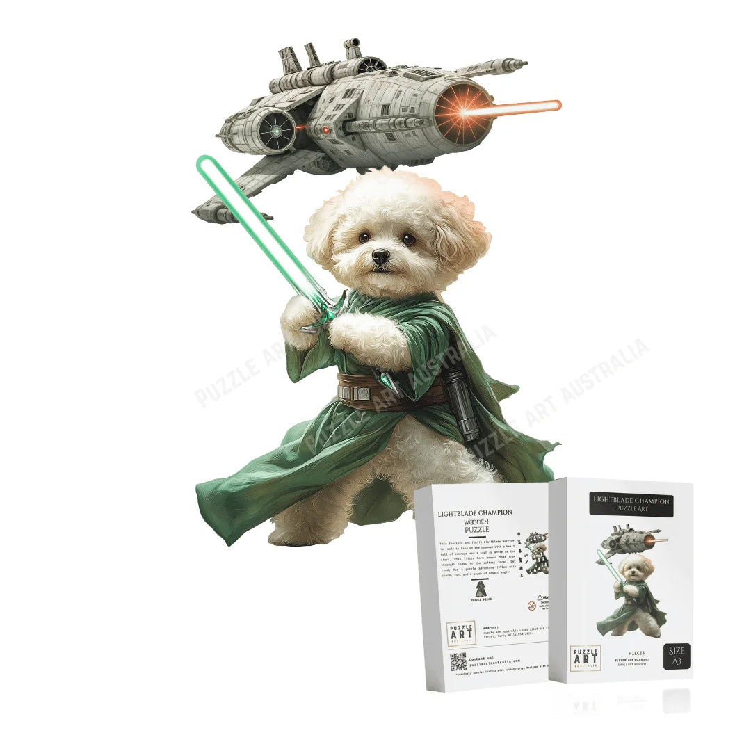 Fluffblade Bichon Warrior Wooden Puzzle Puzzle Art Australia