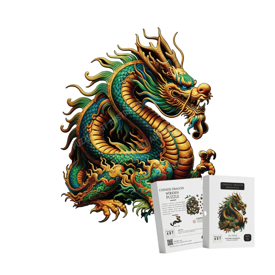 Chinese Dragon Wooden Puzzle Puzzle Art Australia