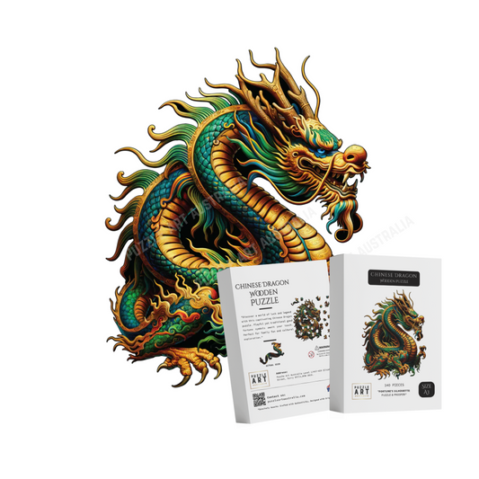 Chinese Dragon Wooden Puzzle Puzzle Art Australia
