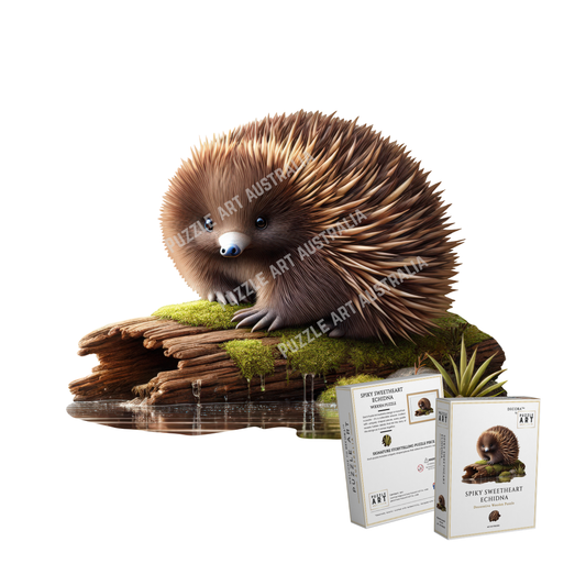 Spiky Sweetheart Echidna ~ Decorative Wooden Puzzle Puzzle Art Australia