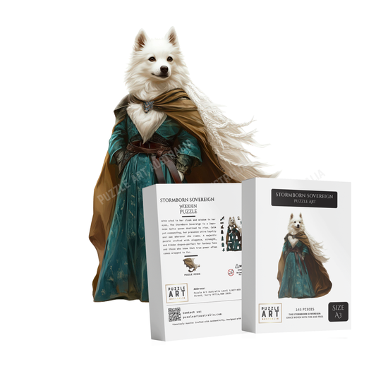 Stormborn Sovereign Spitz Wooden Puzzle Puzzle Art Australia