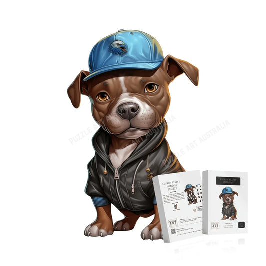 Sturdy Staffy Wooden Puzzle Puzzle Art Australia