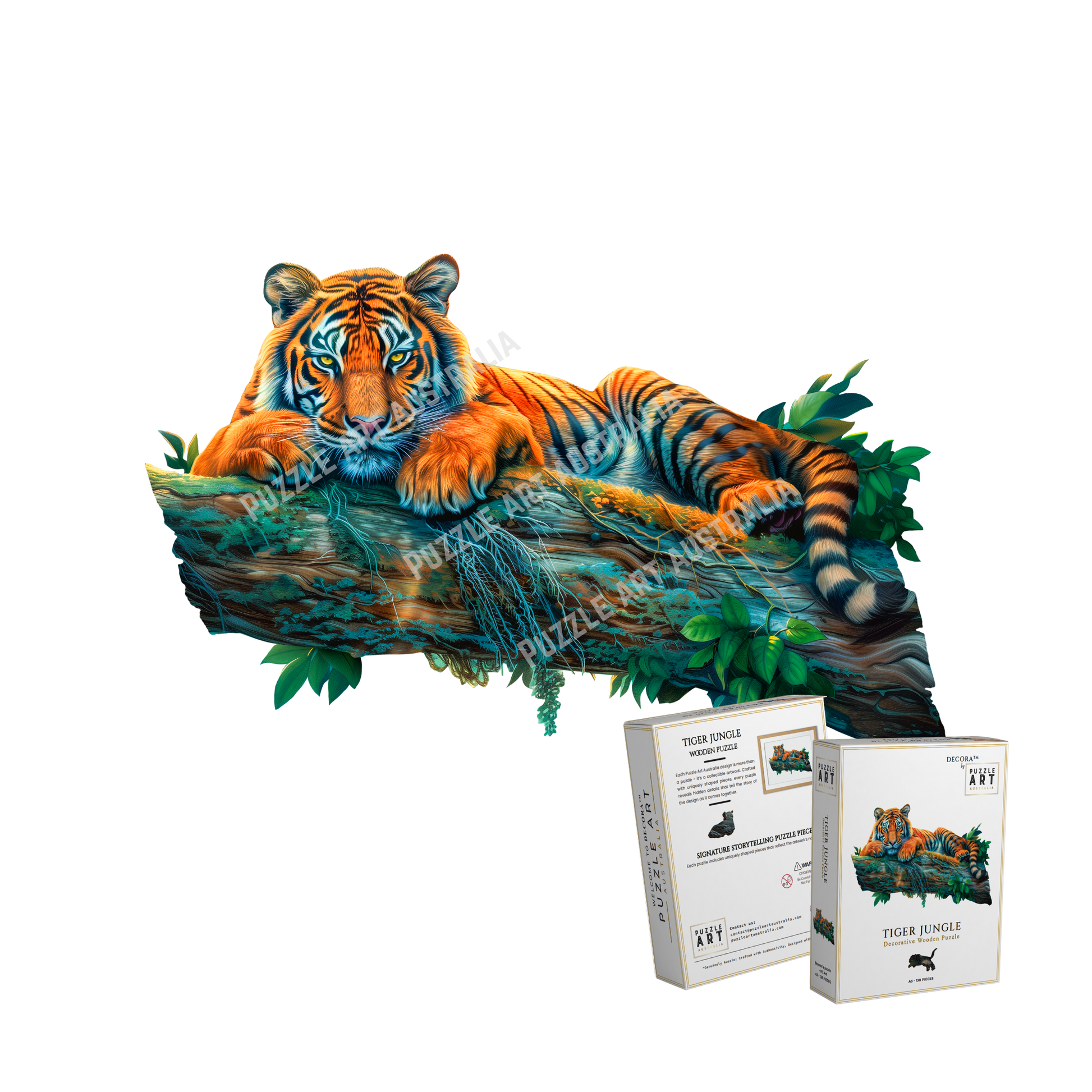 Tiger Jungle ~ Decorative Wooden Puzzle Puzzle Art Australia