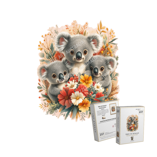 Trio of Koalas ~ Decorative Wooden Puzzle Puzzle Art Australia