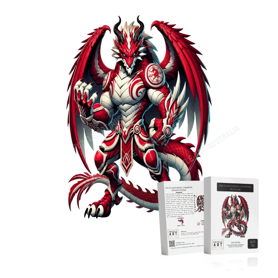 Dragons-Inspired Puzzle – St George Gladiator Warrior Artwork-Wooden Puzzle Puzzle Art Australia