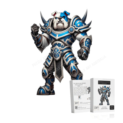 The Ironclad Bulldog-Inspired Gladiator Puzzle – Canterbury Rugby League Art-Wooden Puzzle Puzzle Art Australia