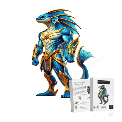 The Sapphire Eel Puzzle – Parramatta-Inspired Rugby League Artwork-Wooden Puzzle Puzzle Art Australia