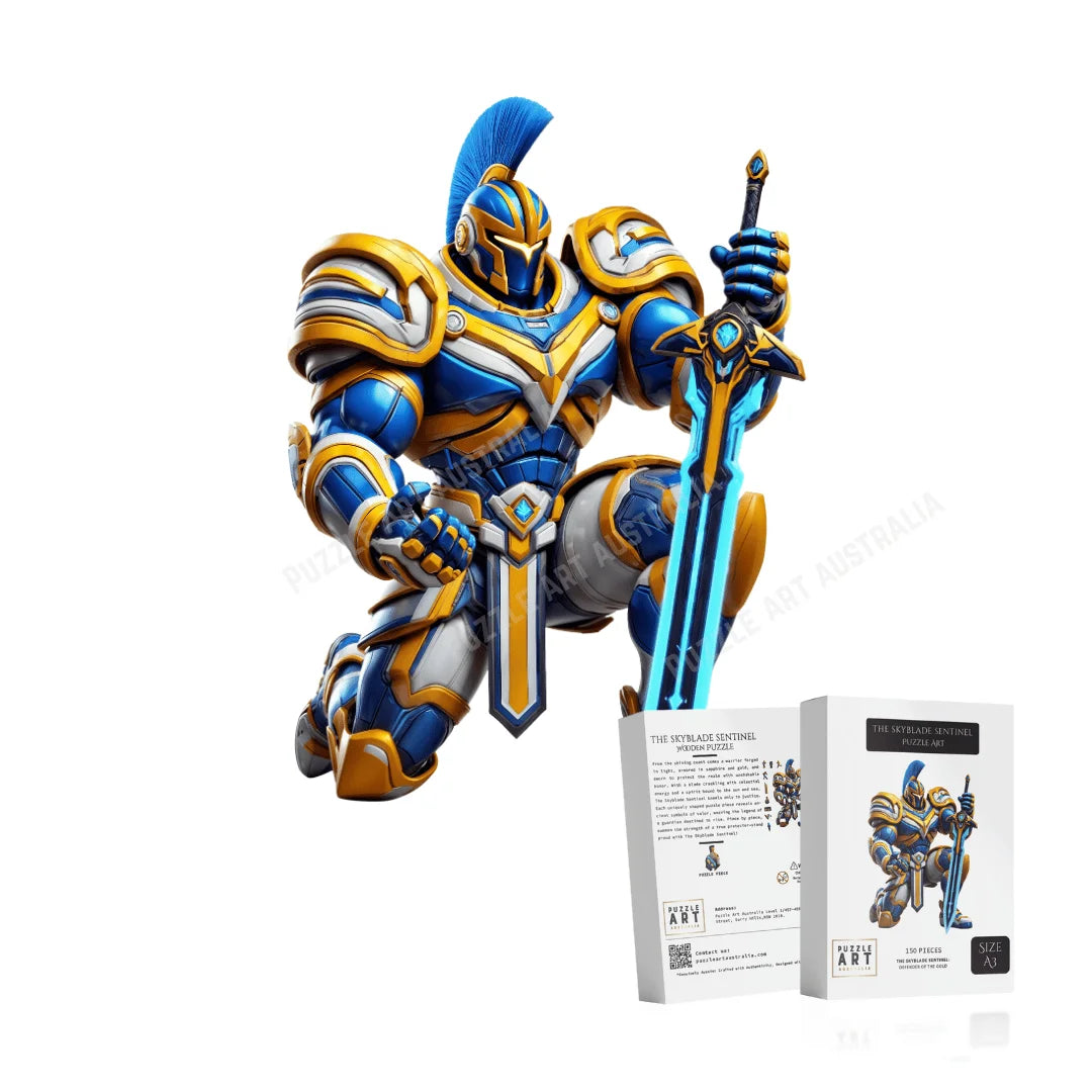 Titans Warrior Puzzle – Gold Coast Gladiator-Inspired Artwork-Wooden Puzzle Puzzle Art Australia