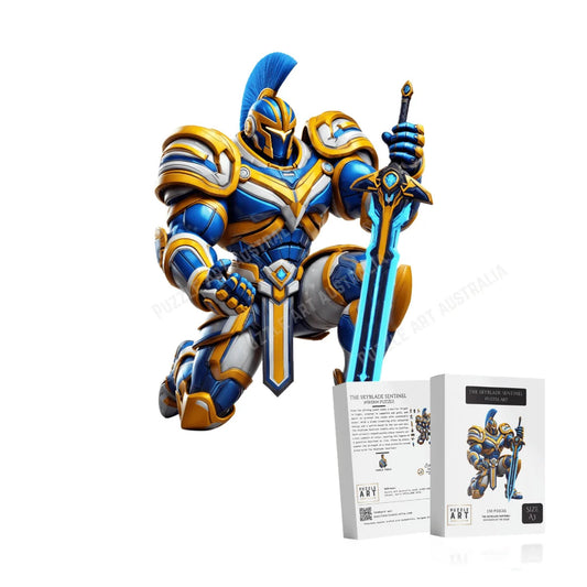 Titans Warrior Puzzle – Gold Coast Gladiator-Inspired Artwork-Wooden Puzzle Puzzle Art Australia