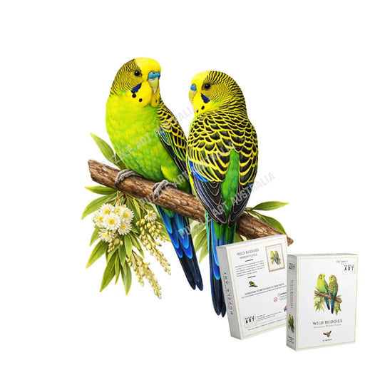 Wild Budgies Puzzle Art Australia