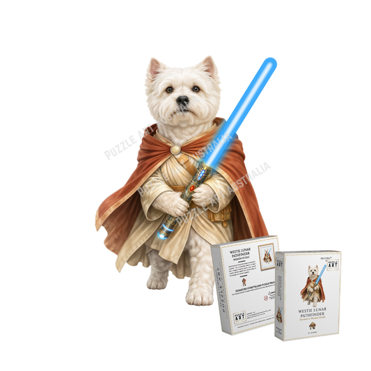 Westie Lunar Pathfinder ~ Decorative Wooden Puzzle Puzzle Art Australia