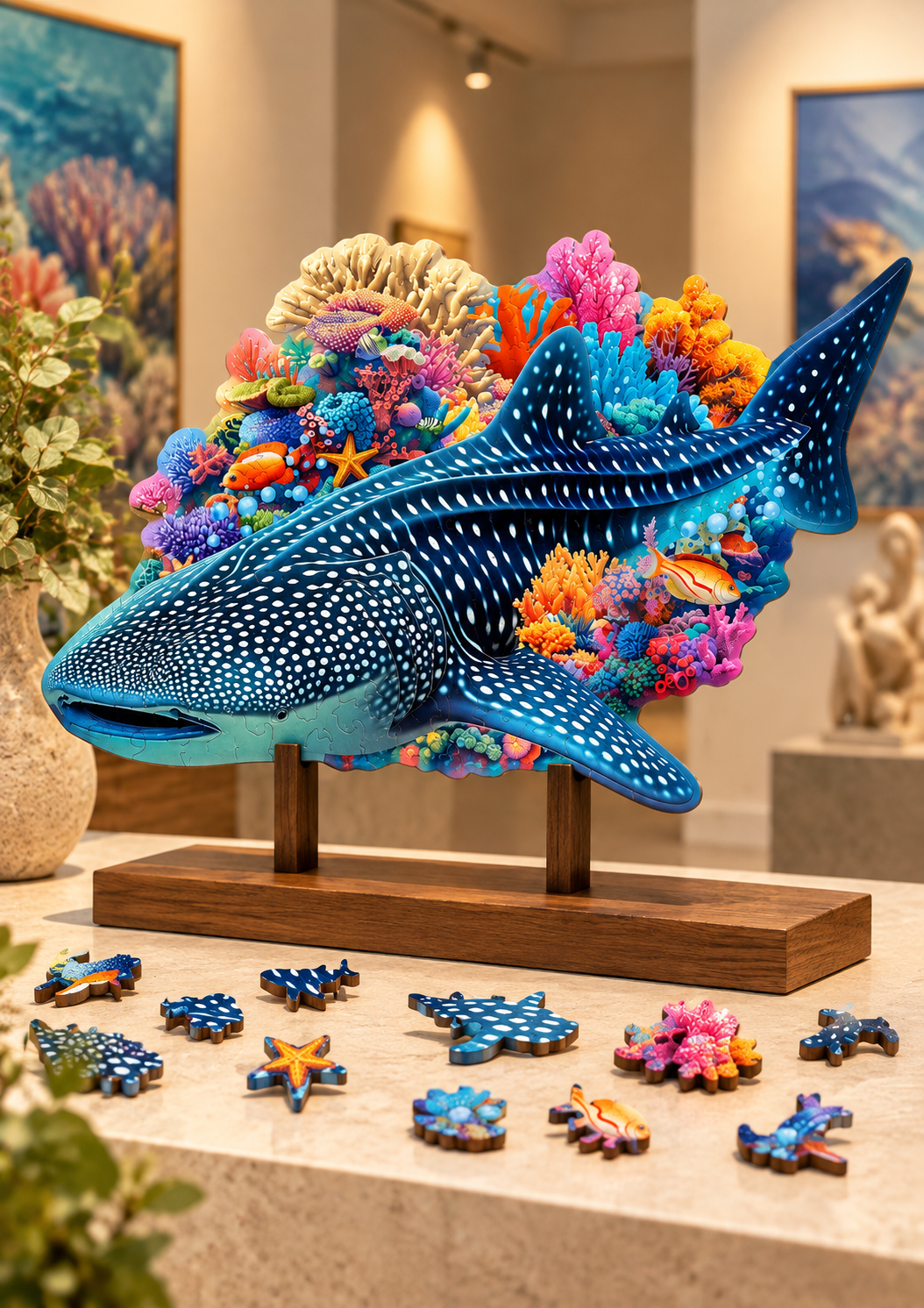 Whale Shark ~ Decorative Wooden Puzzle Puzzle Art Australia