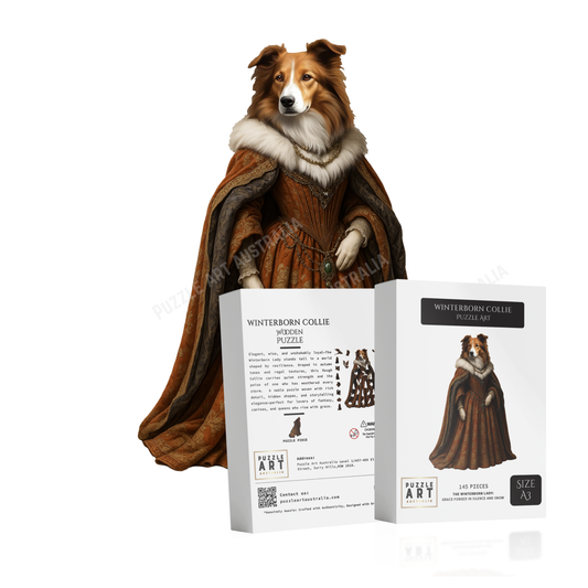 Winterborn Collie Wooden Puzzle Puzzle Art Australia