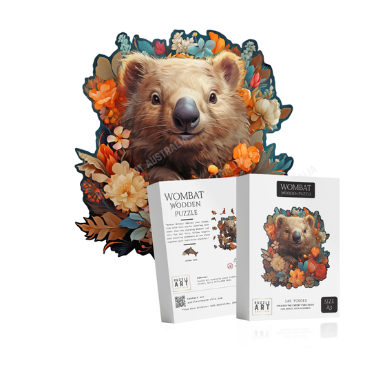 Wombat Wooden Puzzle Puzzle Art Australia