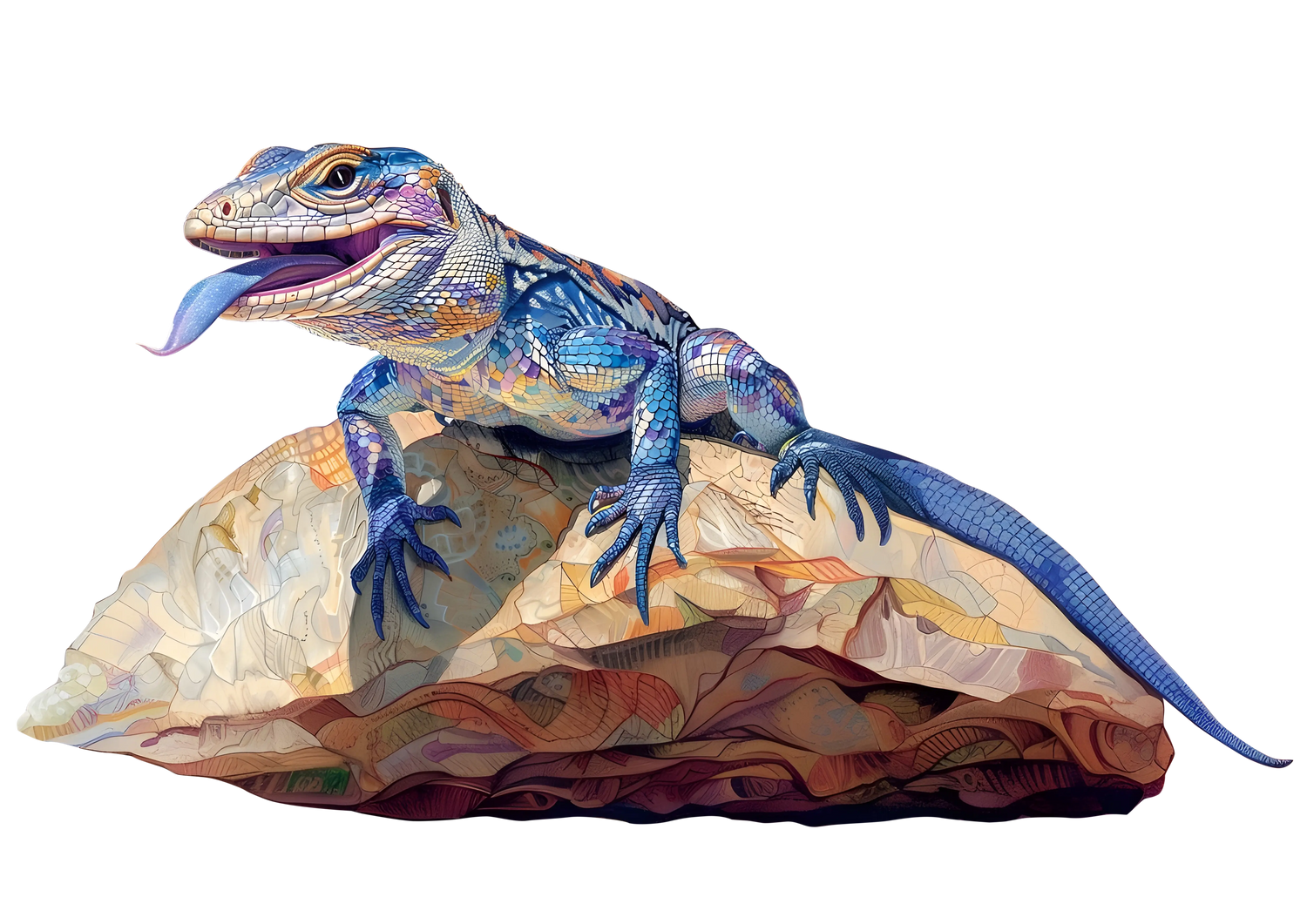 Blue Tongue Lizard Puzzle Art Australia