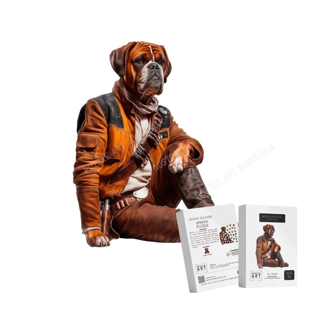 Boxer Soldier Wooden Puzzle Puzzle Art Australia