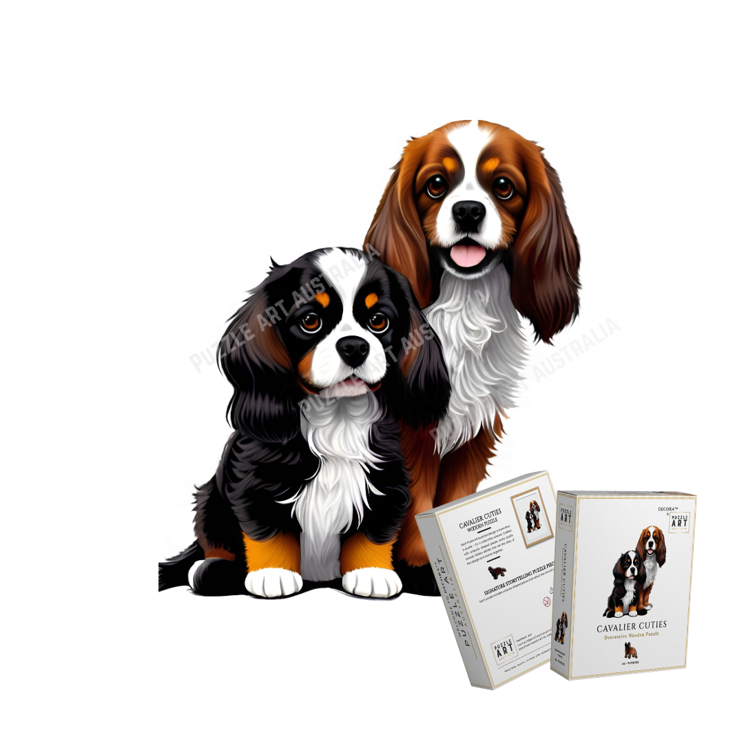 Cavalier Cuties ~ Decorative Wooden Puzzle Puzzle Art Australia
