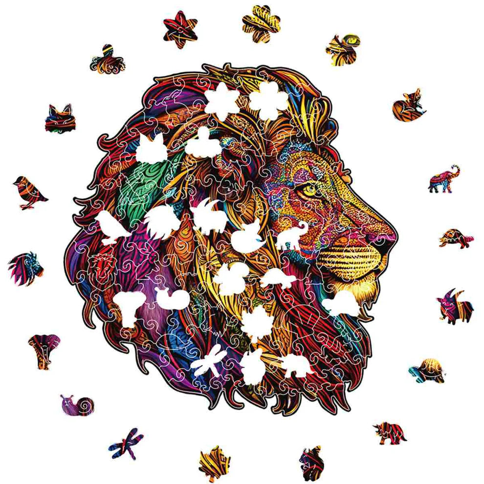 Colourful LION Wooden Puzzle