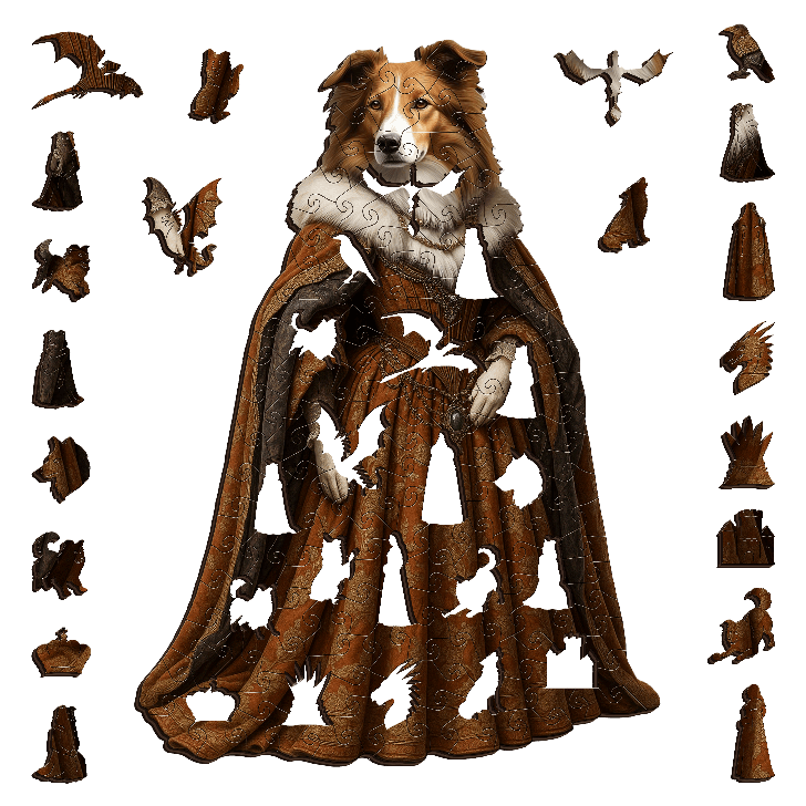 Winterborn Collie Wooden Puzzle Puzzle Art Australia