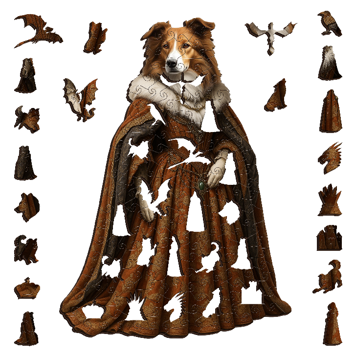 Winterborn Collie Wooden Puzzle Puzzle Art Australia