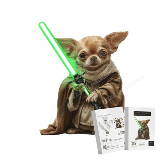 Cosmic Chihuahua Wooden Puzzle Puzzle Art Australia