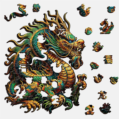 Chinese Dragon Wooden Puzzle