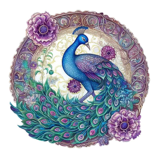 Enchanted Peacock Wooden Puzzle