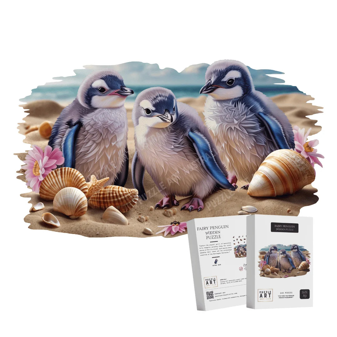 Fairy Penguin Wooden Puzzle Puzzle Art Australia