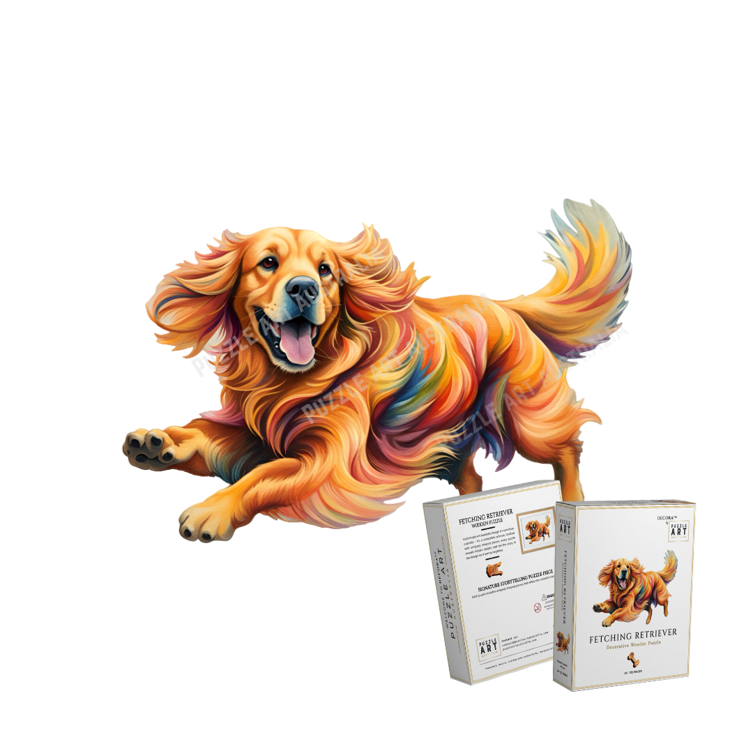 Fetching Retriever ~ Decorative Wooden Puzzle Puzzle Art Australia