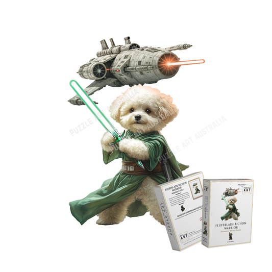 Fluffblade Bichon Warrior ~ Decorative Wooden Puzzle Puzzle Art Australia