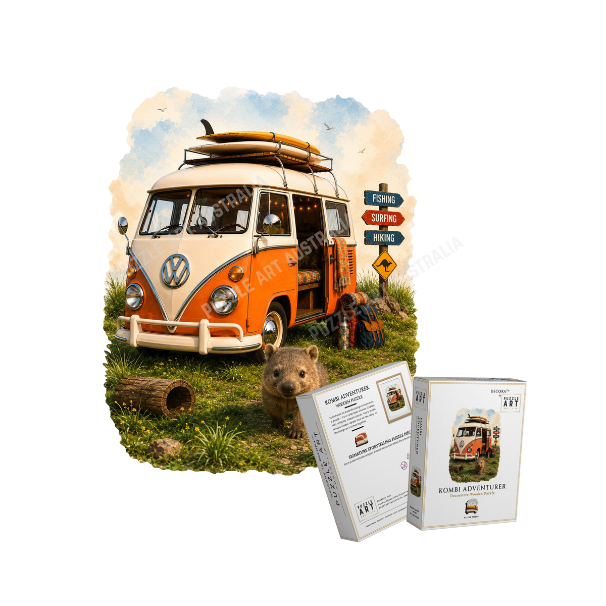 Kombi Adventurer Puzzle Art Australia