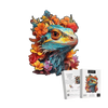 Botanical Lizard Portrait Wooden Puzzle